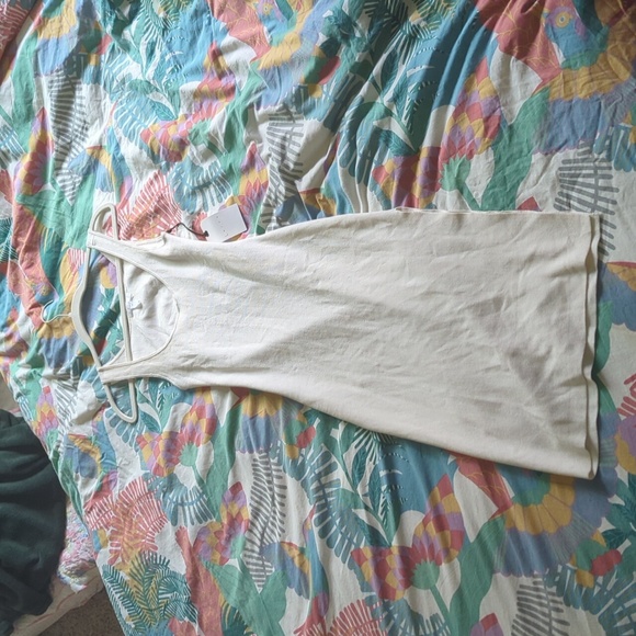 NWT Leith Medium White Ribbed Body con dress - Picture 3 of 6